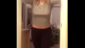 Cute girl stripping and dancing