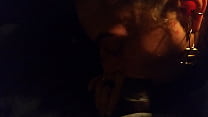 Pawg sucking bbc in car late night